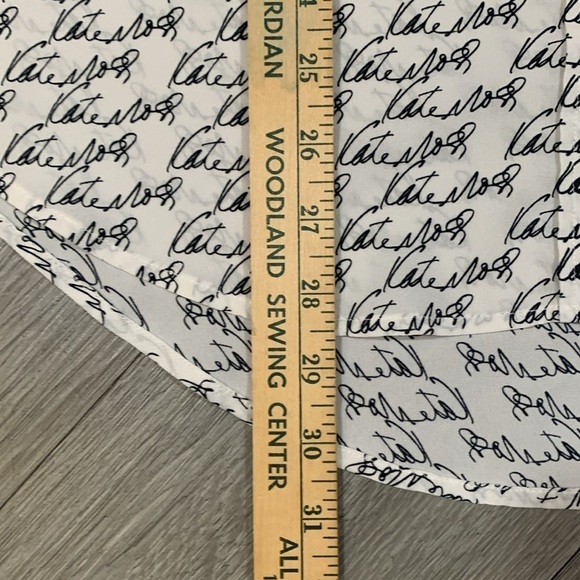 Equipment Kate Moss All Over Autograph Print Long Sleeve Blouse size Large - Picture 14 of 16